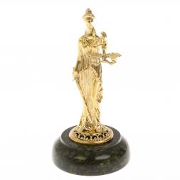 Статуэтка &amp;quot;Фемида&amp;quot; на подставке из змеевика