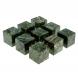 Камни для виски набор 9 кубиков темно-зеленый змеевик 123472