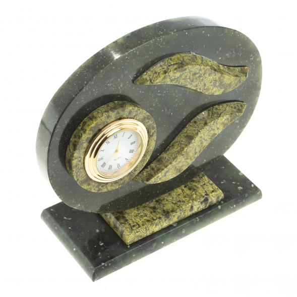 Настольные часы &amp;quot;Овальные&amp;quot; змеевик 113547