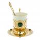 Кофейная пара &amp;quot;Малахитовая&amp;quot; фарфор 170 мл Златоуст 113836