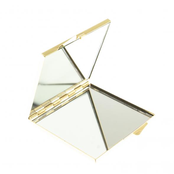 Зеркальце квадратное из змеевика ящерица прямая цвет золото 124188