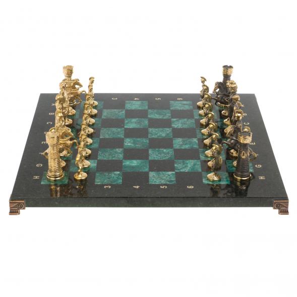 Настольные шахматы &amp;quot;Римские&amp;quot; бронза шабровский змеевик 40х40 см 126828