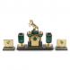 Настольный набор &amp;quot;Конь с попоной&amp;quot; из малахита Златоуст 119284