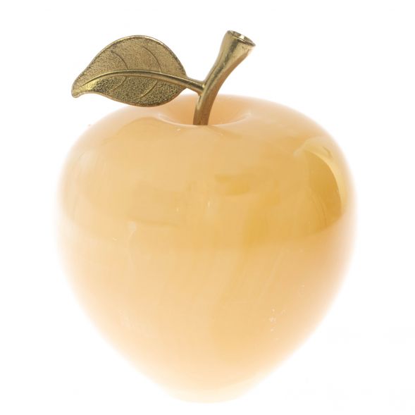 Яблоко из медового оникса 12х12х17 см (5) 128996