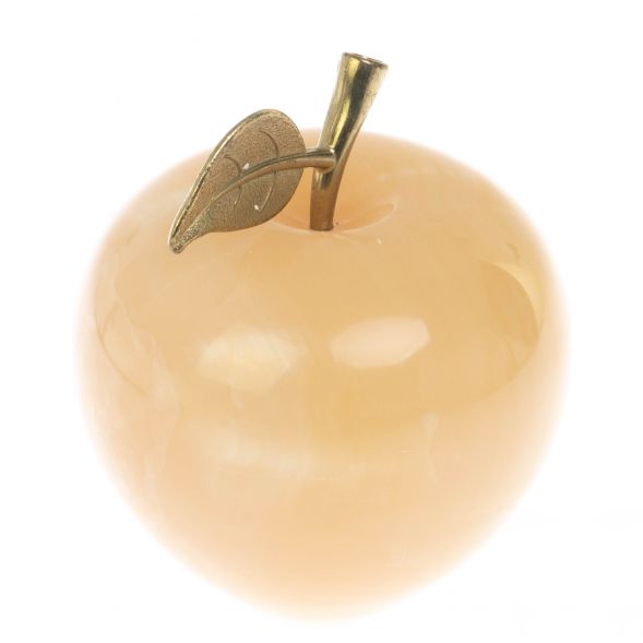 Яблоко из медового оникса 12х12х17 см (5) 128996