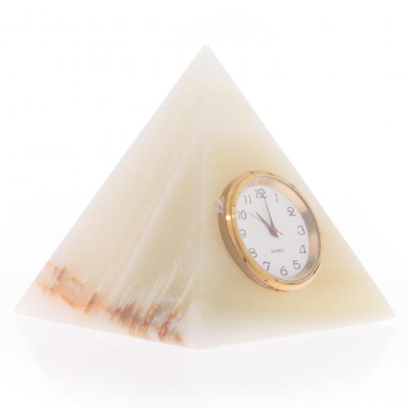 Настольные часы «Пирамида» из камня оникс 7,5×7,5×8 см (3) 121884