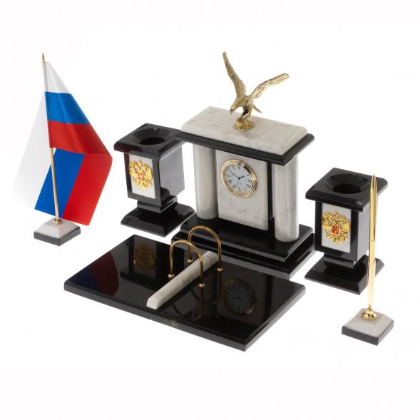 Настольный набор &amp;quot;Орел&amp;quot; из мрамора 129959