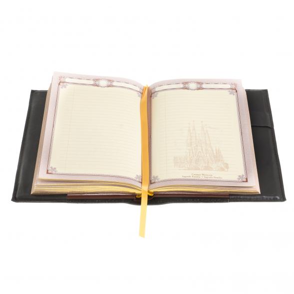 Ежедневник &amp;quot;Держава&amp;quot; А6 обложка из черной кожи Златоуст 122546