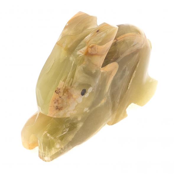 Статуэтка из оникса &amp;quot;Заяц&amp;quot; зелено-коричневый 6,5х2х5 см (2,5) 124645