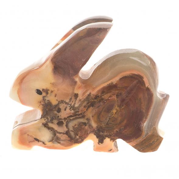 Статуэтка из оникса &amp;quot;Заяц&amp;quot; зелено-коричневый 6,5х2х5 см (2,5) 124645