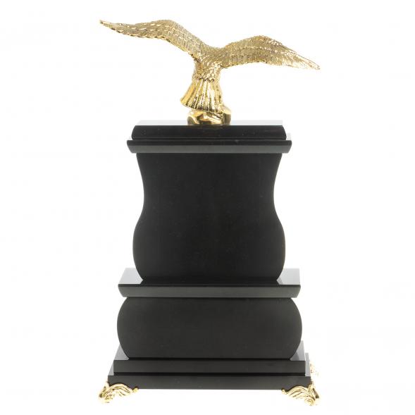 Декоративные часы из малахита &amp;quot;Орел на камне&amp;quot; бронза 116624