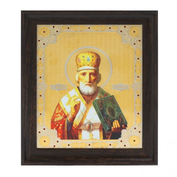 Икона &amp;quot;Николай Чудотворец&amp;quot; багет 24,5х28,5 см 128002