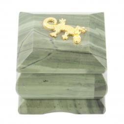 Шкатулка с прямой ящерицей 6,5х6,5х5 см