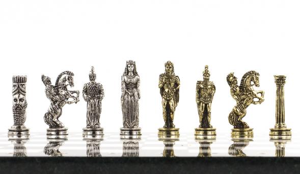 Оригинальные шахматы &amp;quot;Александр Македонский&amp;quot; доска 36х36 см из мрамора 120735