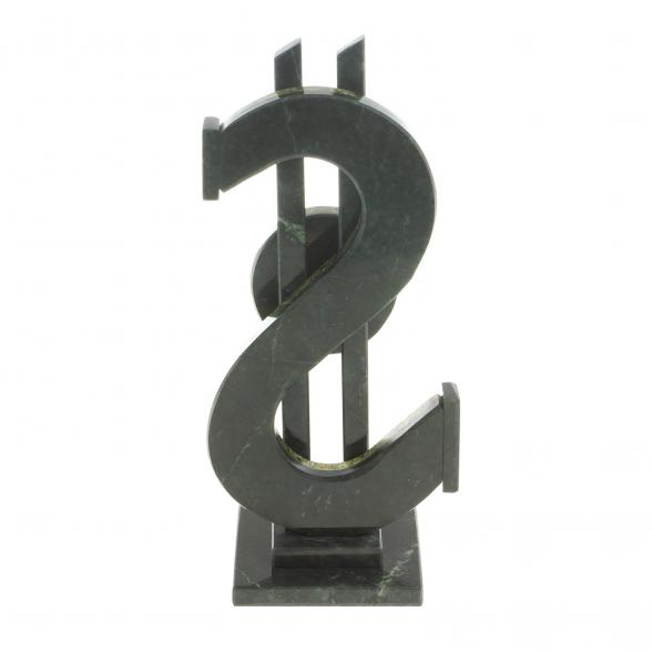 Настольные часы &amp;quot;Доллар&amp;quot; камень змеевик 113074