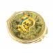 Зеркальце круглое из змеевика с круглой ящерицей цвет золото 124191