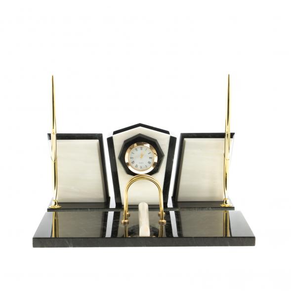 Настольный набор из мрамора &amp;quot;Галант&amp;quot; с часами 124261