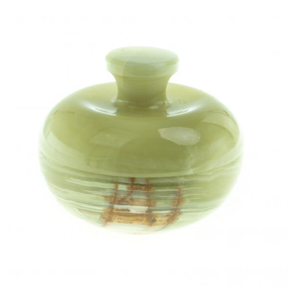 Шкатулка из оникса &amp;quot;Яблоко&amp;quot; зеленая 7,7х7,7х6,2 см (3) 124336