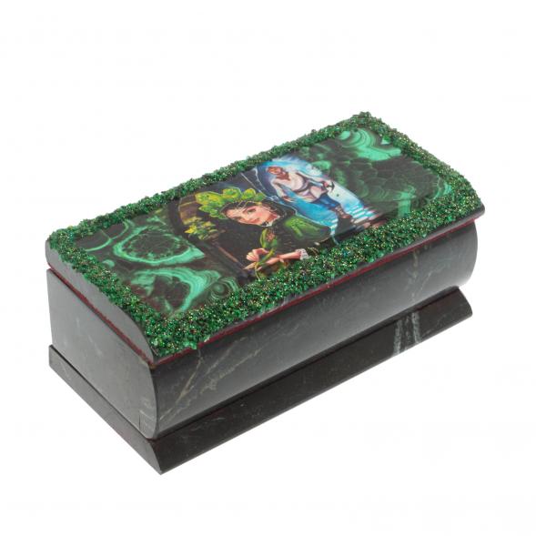 Шкатулка &amp;quot;Хозяйка медной горы&amp;quot; змеевик 14х7х5 см 129506