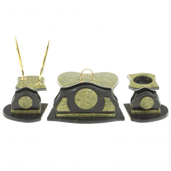 Настольный письменный набор камень змеевик 113438