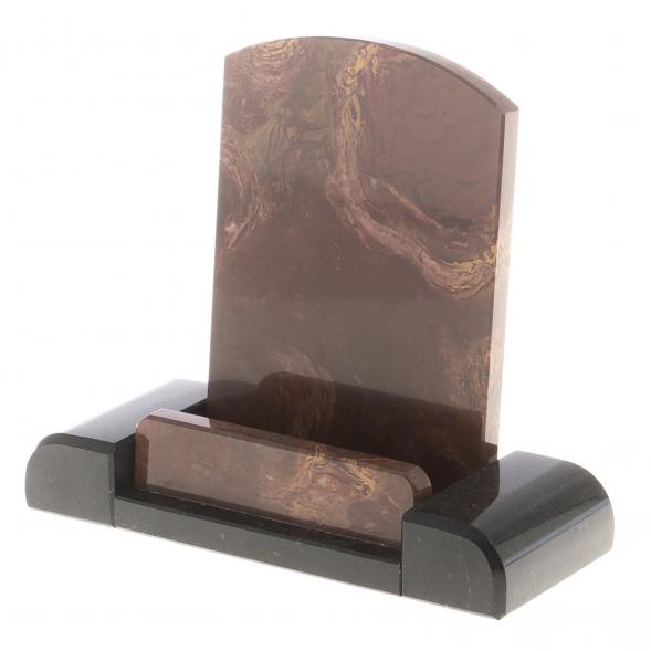 Письменный набор из лемезита &amp;quot;Герб РФ&amp;quot; с лотком для бумаг и ковриком для бумаг / Канцелярский набор / Набор письменных принадлежностей / На стол руководителю / Подарок начальнику