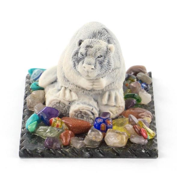 Сувенир &amp;quot;Бобер&amp;quot; из мрамолита 119466