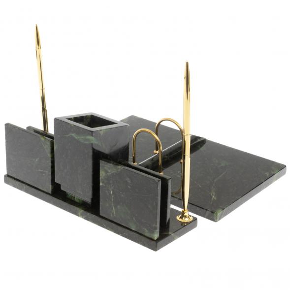 Письменный набор &amp;quot;Менеджер&amp;quot; шабровский змеевик с гербом РФ 129647