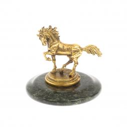 Статуэтка "Лошадка" змеевик (металл) символ 2026 года