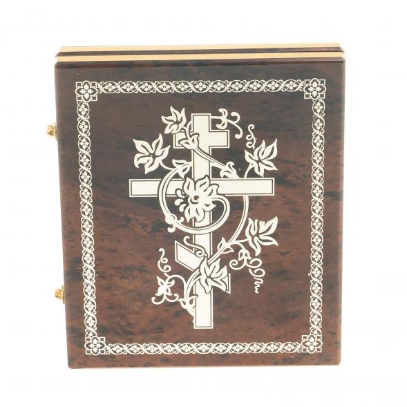 Икона складная &amp;quot;Св. Матрона Московская&amp;quot; камень обсидиан 122997