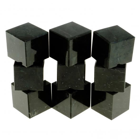 Камни для виски набор 9 кубиков черный змеевик 123476