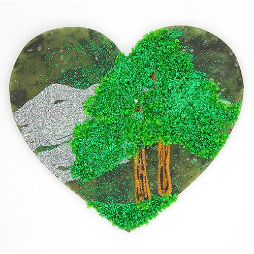 Магнит с рисунком &amp;quot;Сердце&amp;quot; большой змеевик 113960