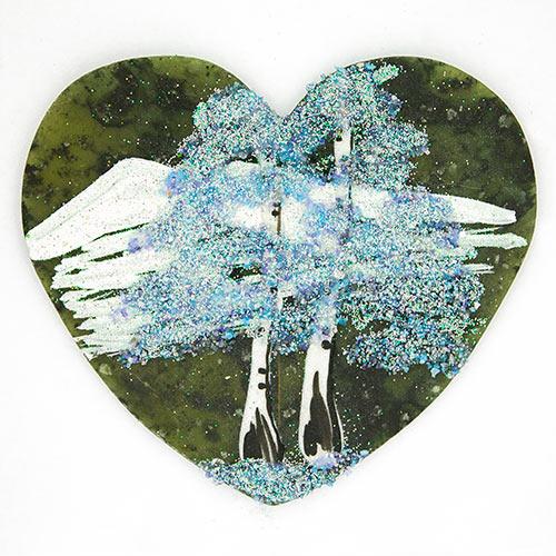 Магнит с рисунком &amp;quot;Сердце&amp;quot; большой змеевик 113960