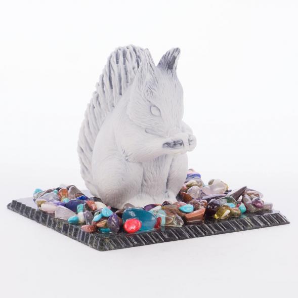 Сувенир &amp;quot;Белка с орешком&amp;quot; из мрамолита 119003