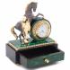 Декоративные часы из малахита &amp;quot;Конь на дыбах&amp;quot; с выдвижным ящиком 120203