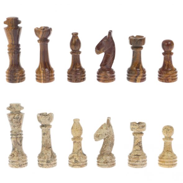 Каменные шахматы &amp;quot;Дебют&amp;quot; 38х38 см оникс ракушечник 128999