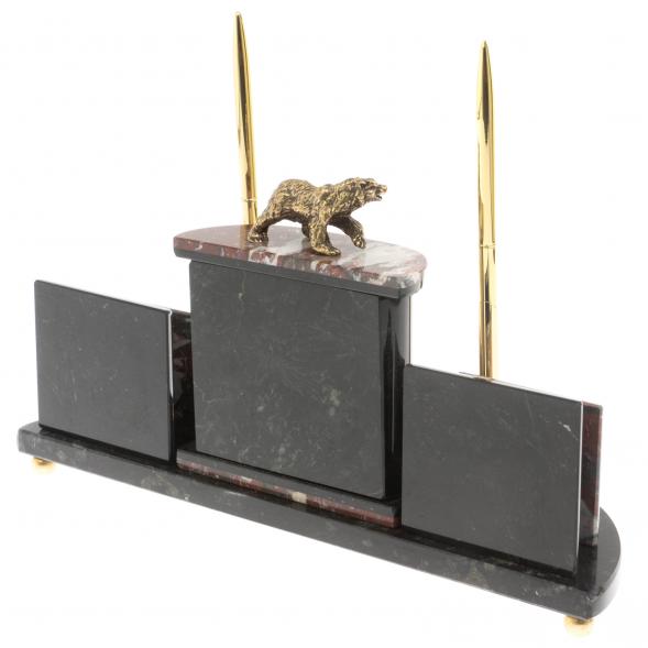 Настольный прибор &amp;quot;Медведь&amp;quot; из креноида 129704