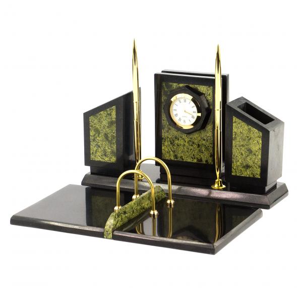 Настольный набор &amp;quot;Супер&amp;quot; из змеевика 113440