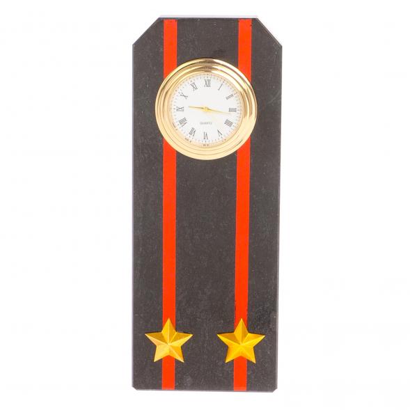 Часы &amp;quot;Погон подполковник МП ВМФ&amp;quot; из змеевика 113510