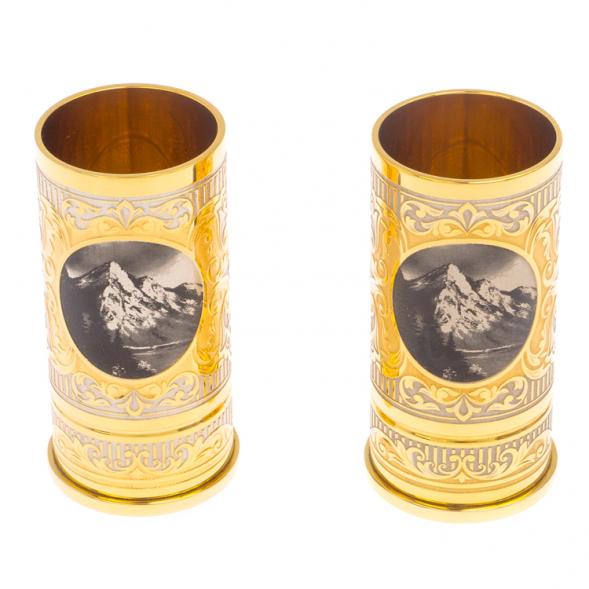 Набор из двух стопок &amp;quot;Тигр&amp;quot; 40 мл Златоуст 125702