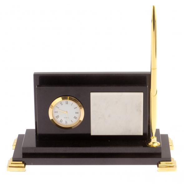 Визитница с часами &amp;quot;Стандарт&amp;quot; долерит мрамор 125854