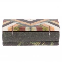 Каменная шкатулка "Мозаика" 15х7х5 см