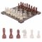 Шахматы с гравировкой "Греческий орнамент" доска 40х40 см лемезит мрамор