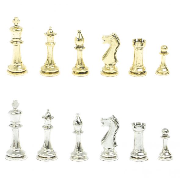 Шахматы &amp;quot;Стаунтон&amp;quot; доска 40х40 см из мрамора и змеевика 128246