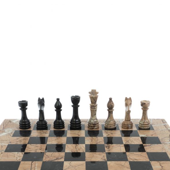 Шахматы из камня &amp;quot;Виктория&amp;quot; доска 38х38 см оникс мрамор 129000