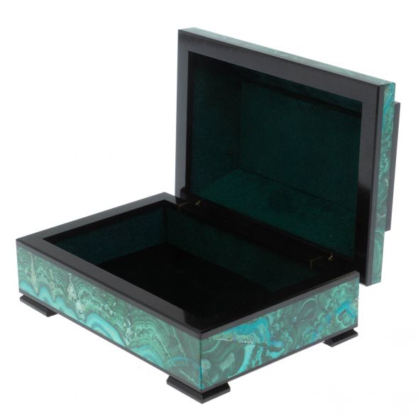 Ларец из малахита с хризоколлой &amp;quot;Желание&amp;quot; 13х9х6,5 см 129230