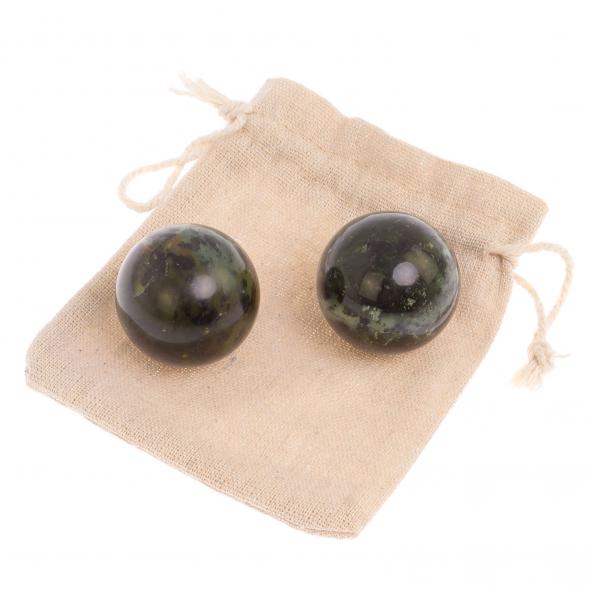 Нефритовые массажные шары 3,5 см / шары для массажа рук из нефрита