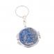 Складное зеркало брелок из афганского лазурита круглое 126611