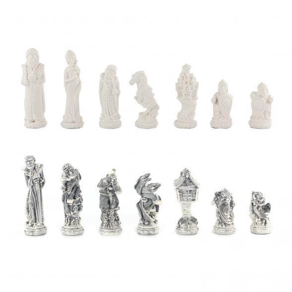 Шахматы подарочные &amp;quot;Русские сказки&amp;quot; камень мрамор змеевик 40х40 см 118054