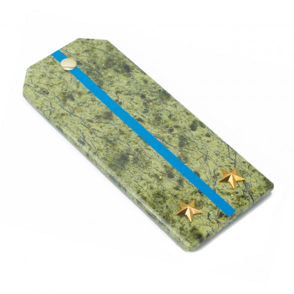 Сувенирный магнит &amp;quot;Погон Лейтенант ВВС, ВКС, ВДВ&amp;quot; камень змеевик 118931