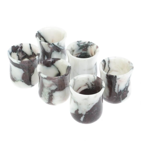 Набор рюмок 6 шт из саянского мрамора 5х5х6 см 127934